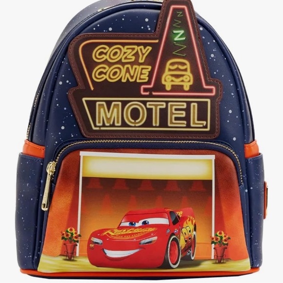 Loungefly Disney Pixar Moments Cars Cozy Cone Mini Backpack & Wallet Set - Picture 3 of 13
